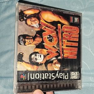 Vtg Playstation WCW Nitro Video Games Original case and Book